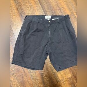 Men's Black Flat Front Shorts
